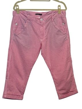 Andrew Christain Men's Seersucker Cotton‎ Cropped Pants Size 34